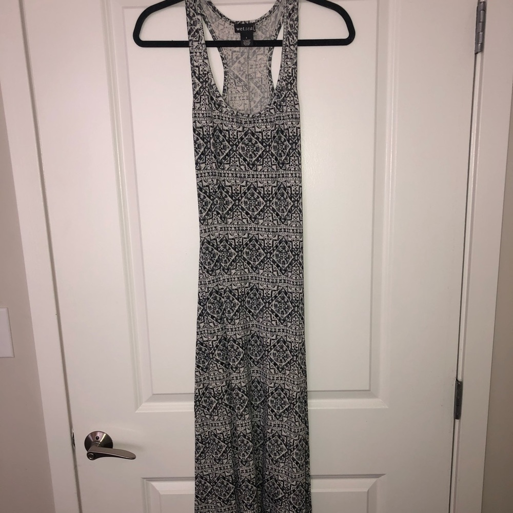 Black and white maxi dress